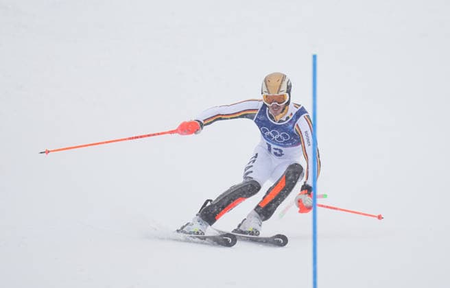 LINUS STRASSER from Germany competes during the Men s Slalom Final, Milano Cortina 2026 Winter Olympic Games, Olympische Spiele, Olympia, OS at Stelvio Alpine Skiing Centre. (Photo by DeFodi Images) - *** LINUS STRASSER from Germany competes during the Men s Slalom Final, Milano Cortina 2026 Winter Olympic games at Stelvio Alpine Skiing Centre Photo by DeFodi Images