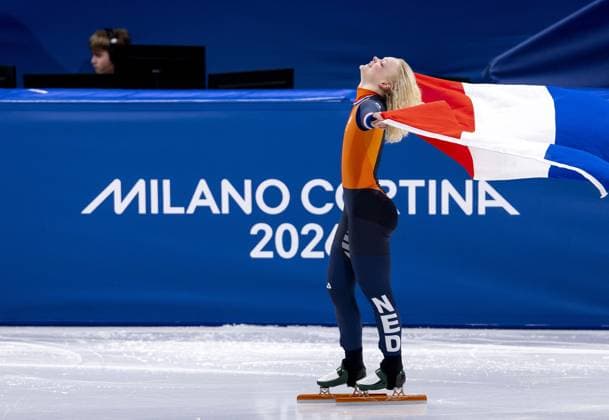MILAN - Xandra Velzeboer during the 1000-meter short track Speed skating, Eisschnelllauf final at the Milan Ice Skating Area at the Milan Winter Olympics. SEM VAN DER WAL ANP xVIxANPxSportx xxANPxIVx 550880373 originalFilename: 550880373.jpg