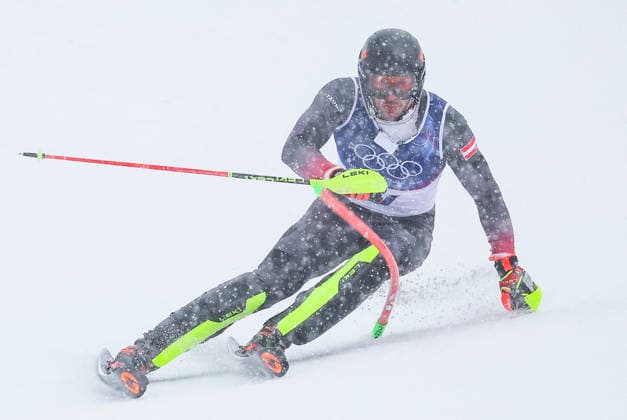 GIOCHI OLIMPICI - Olimpiadi Invernali Milano-Cortina 2026 - Alpine Skiing Men s Slalom Milano Cortina 2026 - XXV Olympic Winter games, Winterspiele,Spiele, Summer games Bormio - Italy 16 February,2026 Alpine skiing - Men s Slalom Image Show:MATT Michael (AUT) Cortina D Ampezzo Italy  Copyright: xIPAxSport ABACAx