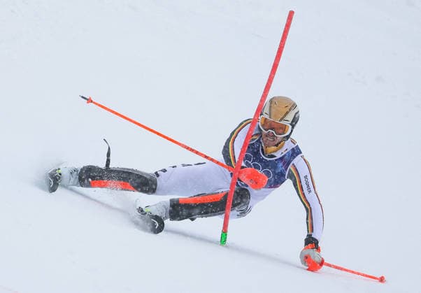 GIOCHI OLIMPICI - Olimpiadi Invernali Milano-Cortina 2026 - Alpine Skiing Men s Slalom Milano Cortina 2026 - XXV Olympic Winter games, Winterspiele,Spiele, Summer games Bormio - Italy 16 February,2026 Alpine skiing - Men s Slalom Image Show: STRASSER Linus (GER) Cortina D Ampezzo Italy  Copyright: xIPAxSport ABACAx