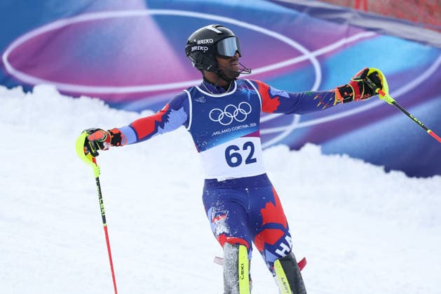 R Viano (HAI) during the Olympic Winter games, Winterspiele,Spiele, Summer games Milano-Cortina 2026, Alpine Skiing Men s Slalom on February 16, 2026 at Stelvio Ski Center in Bormio, Italy  Copyright: xSergioxBisi IPAxSportx xipa-agency.netx xx IPA_71602791 IPA_Agency_IPA71602791