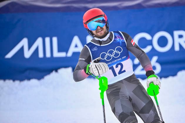 BORMIO, ITALIEN 20260216 Österrikes Fabio Gstrein efter sitt andra ak i herrarnas slalom pa Stelvio Ski Center i Bormio, Italien. *** Bilden ingar i SPORTPAKET. För övriga BETALBILD *** BORMIO ITALIEN x10080x *** BORMIO, ITALY 20260216 Austrias Fabio Gstrein after his second victory in the mens slalom at the Stelvio Ski Center in Bormio, Italy Picture in SPORT PACKAGE For others PAY PICTURE BORMIO ITALY x10080x  Copyright: xFredrikxSandberg TTx OS 2026 ALPINT SLALOM HERRAR