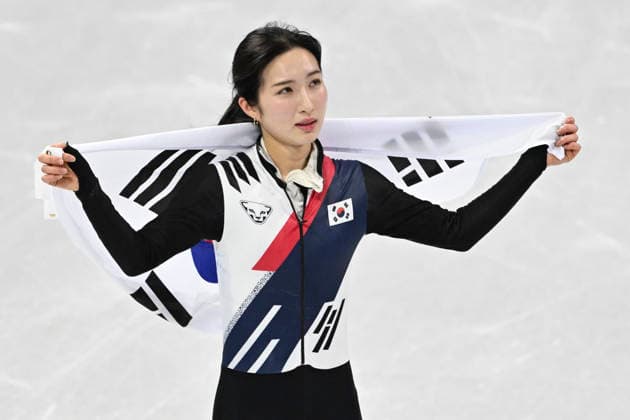 Kim Gilli (KOR), third place, bronze medal, women s 1000m short track final, Ice Skating Arena in Milan during the Milano Cortina 2026 Olympic Winter games, Winterspiele,Spiele, Summer games 16 February 2026, Milan, Italy. Noxthirdxpartyxsales  aflo_320093880