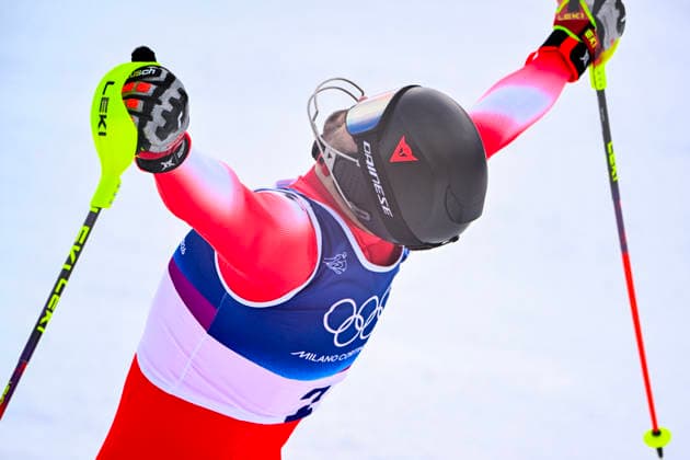 BORMIO, ITALY 20260216 Loic Meillard from Switzerland after his second run in the men s slalom at Stelvio Ski Center in Bormio, Italy. *** The image is included in the SPORTS PACKAGE. For others PAYMENT IMAGE *** BORMIO ITALY x10080x *** BORMIO, ITALY 20260216 Loic Meillard from Switzerland after his second run in the men s slalom at Stelvio Ski Center in Bormio, Italy The image is included in the SPORTS PACKAGE For others PAYMENT IMAGE BORMIO ITALY x10080x  Copyright: xFredrikxSandberg TTx 2026 OLYMPICS ALPINE SLALOM MEN