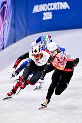 Short Track Speed skating, Eisschnelllauf Men s 500m - Heats, Short Track Speed Skating, at the Olympic Winter games, Winterspiele,Spiele, Summer games Milano Cortina 2026, at Milano Ice Skating Arena, on February 16, 2026 in Milan, Italy. Noxthirdxpartyxsales  aflo_320090010