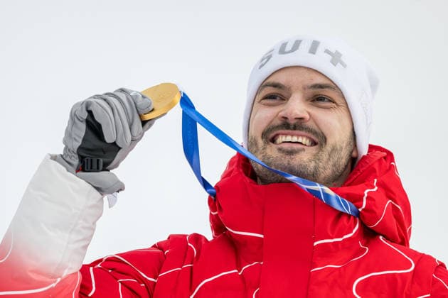260216 Loic Meillard of Switzerland celebrates with his gold medal after competing in men s alpine skiing slalom during day 10 of the 2026 Winter Olympics on February 16, 2026 in Bormio. Photo: Vegard Grott BILDBYRAN kod VG VG0881 bbeng alpint alpine skiing Olympic Games, Olympische Spiele, Olympia, OS olympics winter olympics os ol olympiska spel vinter-os olympiske leker milano cortina 2026 milan cortina 2026 milano cortina 2026 olympic games milano cortina 2026 winter olympic games milano cortina-os milano cortina-ol vinter-ol slalom slalam schweiz jubel *** 260216 Loic Meillard of Switzerland celebrates with his gold medal after competing in men s alpine skiing slalom during day 10 of the 2026 Winter Olympics on February 16, 2026 in Bormio Photo Vegard Grott BILDBYRAN kod VG VG0881 bbeng alpine alpine skiing olympic games olympics winter olympics os ol olympiska spel vinter os olympiske leker milano cortina 2026 milan cortina 2026 milano cortina 2026 olympic games milano cortina 2026 winter olympic games milano cortina os milano cortina ol vinter ol slalom slalam schweiz jubel  Copyright: VEGARDxGRoTT BB260216VG069