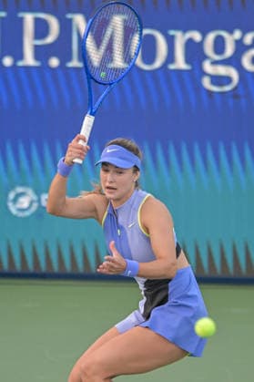 2026 Dubai Duty Free Tennis Championships DUBAI, UNITED ARAB EMIRATES – FEBRUARY 16: Russia’s Anna Kalinskaya (seen) competes with Latvia’s Jelena Ostapenko during the Dubai Duty Free Tennis Championships women’s singles match at Dubai Duty Free Tennis Stadium in Dubai, United Arab Emirates, on February 16, 2026. Waleed Zein Anadolu Dubai United Arab Emirates. Editorial use only. Please get in touch for any other usage.  Copyright: x2026xAnadoluxWaleedxZeinx