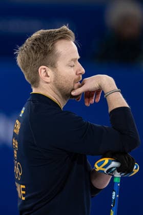 260216 Niklas Edin of Sweden looks dejected in a men s round robin curling match between Sweden and Germany during day 10 of the 2026 Winter Olympics on February 16, 2026 in Cortina. Photo: Jon Olav Nesvold BILDBYRAN COP 217 JE0122 curling Olympic Games, Olympische Spiele, Olympia, OS olympics winter olympics os ol olympiska spel vinter-os olympiske leker milano cortina 2026 milan cortina 2026 milano cortina 2026 olympic games milano cortina 2026 winter olympic games milano cortina-os milano cortina-ol vinter-ol 10 bbeng sverige depp *** 260216 Niklas Edin of Sweden looks dejected in a men s round robin curling match between Sweden and Germany during day 10 of the 2026 Winter Olympics on February 16, 2026 in Cortina Photo Jon Olav Nesvold BILDBYRAN COP 217 JE0122 curling olympic games olympics winter olympics os ol olympiska spel vinter os olympiske leker milano cortina 2026 milan cortina 2026 milano cortina 2026 olympic games milano cortina 2026 winter olympic games milano cortina os milano cortina ol vinter ol 10 bbeng sverige depp  Copyright: JONxOLAVxNESVOLD BB260216JE029