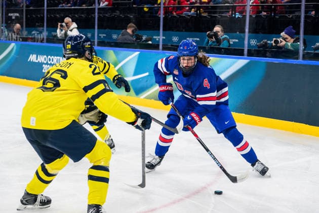 260216 Caroline Harvey of USA in the women s Ice hockey, Eishockey semifinal between USA and Sweden during day 10 of the 2026 Winter Olympics on February 16, 2026 in Milan. Photo: Carl Sandin BILDBYRAN kod CS EW0638 ishockey ice hockey Olympic Games, Olympische Spiele, Olympia, OS olympics winter olympics os ol olympiska spel vinter-os olympiske leker milano cortina 2026 milan cortina 2026 milano cortina 2026 olympic games milano cortina 2026 winter olympic games milano cortina-os milano cortina-ol vinter-ol 10 bbeng semifinal sverige sweden dam usa *** 260216 Caroline Harvey of USA in the women s ice hockey semifinal between USA and Sweden during day 10 of the 2026 Winter Olympics on February 16, 2026 in Milan Photo Carl Sandin BILDBYRAN kod CS EW0638 ishockey ice hockey olympic games olympics winter olympics os ol olympiska spel vinter os olympiske leker milano cortina 2026 milan cortina 2026 milano cortina 2026 olympic games milano cortina 2026 winter olympic games milano cortina os milano cortina ol vinter ol 10 bbeng semifinal sverige sweden dam usa  Copyright: CARLxSANDIN BB260216CS062