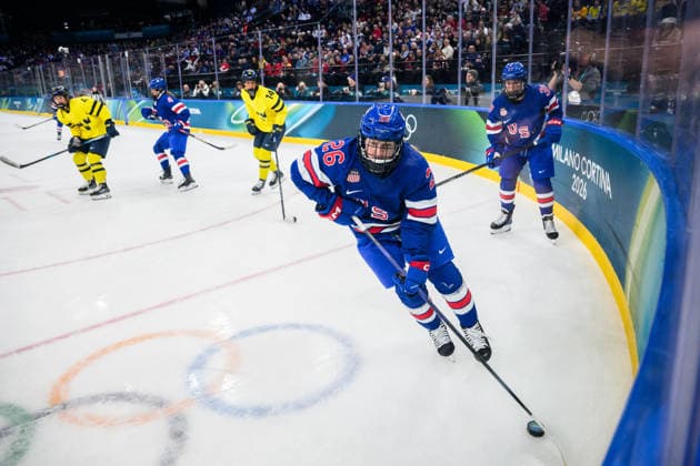 260216 Kendall Coyne of USA in the women s Ice hockey, Eishockey semifinal between USA and Sweden during day 10 of the 2026 Winter Olympics on February 16, 2026 in Milan. Photo: Carl Sandin BILDBYRAN kod CS EW0638 ishockey ice hockey Olympic Games, Olympische Spiele, Olympia, OS olympics winter olympics os ol olympiska spel vinter-os olympiske leker milano cortina 2026 milan cortina 2026 milano cortina 2026 olympic games milano cortina 2026 winter olympic games milano cortina-os milano cortina-ol vinter-ol 10 bbeng semifinal sverige sweden dam usa *** 260216 Kendall Coyne of USA in the women s ice hockey semifinal between USA and Sweden during day 10 of the 2026 Winter Olympics on February 16, 2026 in Milan Photo Carl Sandin BILDBYRAN kod CS EW0638 ishockey ice hockey olympic games olympics winter olympics os ol olympiska spel vinter os olympiske leker milano cortina 2026 milan cortina 2026 milano cortina 2026 olympic games milano cortina 2026 winter olympic games milano cortina os milano cortina ol vinter ol 10 bbeng semifinal sverige sweden dam usa  Copyright: CARLxSANDIN BB260216CS063