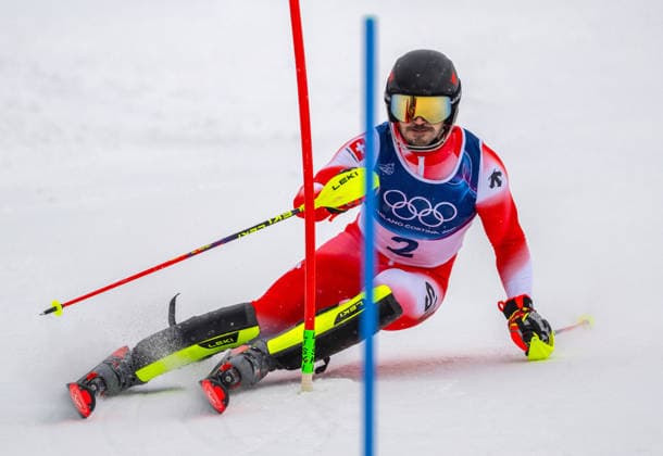 February 16, 2026, Bormio, Lombardy, Italy: February 16, 2025: Swiss skiier LOIC MEILLARD wins the gold medal in the Olympics 2026: Milano Cortina men s slalom competition at Stelvio Ski Centre, Bormio. Olympics 2026: Milano Cortina: - February 16, 2026  - ZUMAh234 20260216_oly_h234_002 Copyright: xMarkxEdwardxHarrisx