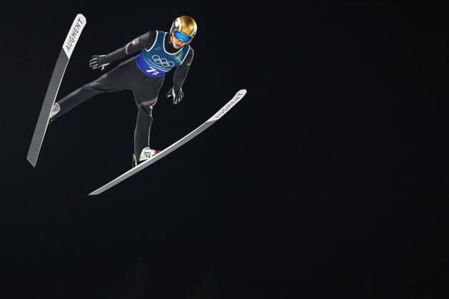 Predazzo, Italien 16. Februar 2026: Skispringen Super Team Männer - Olympia 2026 Im Bild: Alex INSAM (ITA) Ski jumping, Skispringen, Ski, nordisch Stadium *** Predazzo, Italy February 16, 2026 Ski Jumping Super Team Men Olympic Games 2026 In the picture Alex INSAM ITA Ski Jumping Stadium Copyright: xFotostandx xHettichx
