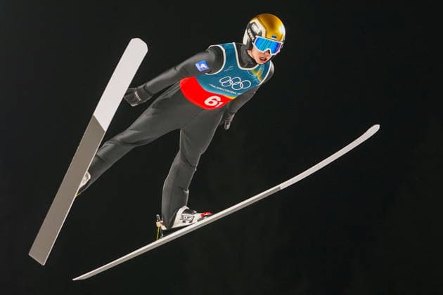Winter Olympics in Milan Cortina 2026 Val di Fiemme, Italy 20260216. Estaland s Artti Aigro in the men s Super team jump large hill at the Predazzo Ski jumping, Skispringen, Ski, nordisch Stadium during the Winter Olympics in Milan Cortina 2026. Photo: Lise Aserud NTB Val di Fiemme Italy EDITORIAL USE ONLY. RESTRICTED USE FOR BETTING COMPANIES Ref:_SPOf8lPo6ChOjg.jpg *** Winter Olympics in Milan Cortina 2026 Val di Fiemme, Italy 20260216 Estaland s Artti Aigro in the men s Super team jump large hill at the Predazzo Ski jumping Stadium during the Winter Olympics in Milan Cortina 2026 Photo Lise Aserud NTB Val di Fiemme Italy EDITORIAL USE ONLY RESTRICTED USE FOR BETTING COMPANIES  Copyright: xLisexAserudxx xNTBx