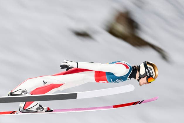 OLYMPICS - Winter Olympic Games, Olympische Spiele, Olympia, OS Milano Cortina 2026 PREDAZZO,ITALY,16.FEB.26 - OLYMPICS, Ski jumping, Skispringen, Ski, nordisch - Winter Olympic Games Milano Cortina 2026, large hill, Super Team, men. Image shows Johann Andre Forfang (NOR).  GEPAxpictures xMatthiasxTrinkl