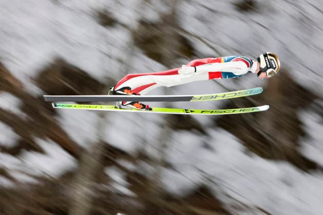 OLYMPICS - Winter Olympic Games, Olympische Spiele, Olympia, OS Milano Cortina 2026 PREDAZZO,ITALY,16.FEB.26 - OLYMPICS, Ski jumping, Skispringen, Ski, nordisch - Winter Olympic Games Milano Cortina 2026, large hill, Super Team, men. Image shows Jan Hoerl (AUT).  GEPAxpictures xMatthiasxTrinkl