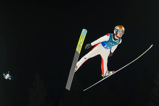 Winter Olympics in Milan Cortina 2026 Val di Fiemme, Italy 20260216. Super team jump large hill for men in Predazzo Ski jumping, Skispringen, Ski, nordisch Stadium during the Winter Olympics in Milan Cortina 2026. Photo: Lise Aserud NTB Val di Fiemme Italy EDITORIAL USE ONLY. RESTRICTED USE FOR BETTING COMPANIES Ref:_SPOmYmmv5ZqmBk.jpg *** Winter Olympics in Milan Cortina 2026 Val di Fiemme, Italy 20260216 Super team jump large hill for men in Predazzo Ski jumping Stadium during the Winter Olympics in Milan Cortina 2026 Photo Lise Aserud NTB Val di Fiemme Italy EDITORIAL USE ONLY RESTRICTED USE FOR BETTING COMPANIES  Copyright: xLisexAserudxx xNTBx