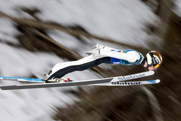 OLYMPICS - Winter Olympic Games, Olympische Spiele, Olympia, OS Milano Cortina 2026 PREDAZZO,ITALY,16.FEB.26 - OLYMPICS, Ski jumping, Skispringen, Ski, nordisch - Winter Olympic Games Milano Cortina 2026, large hill, Super Team, men. Image shows Domen Prevc (SLO).  GEPAxpictures xMatthiasxTrinkl