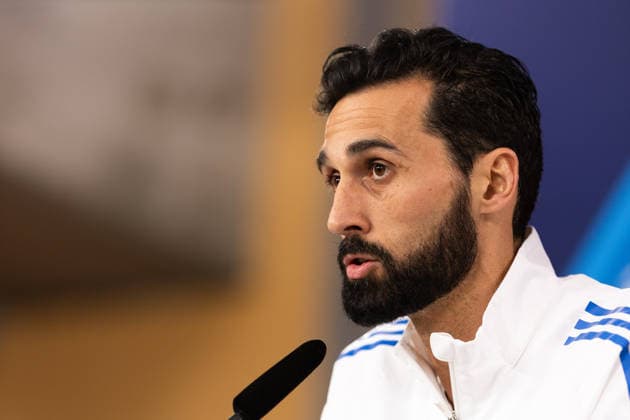 SL Benfica v Real Madrid - UEFA Champions League 2025 26 LISBON, PORTUGAL - FEBRUARY 16: Alvaro Arbeloa head coach of Real Madrid, speaks to the media in press conference, PK, Pressekonferenz ahead the UEFA Champions League 2025 26 match between SL Benfica and Real Madrid C.F. at Estadio do SL Benfica on February 16, 2026 in Lisbon, Portugal. Lisboa Estadio Da Luz Portugal Copyright: xDavidexPuglisix
