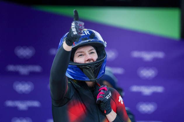 Olympische Winterspiele Milano Cortina 2026 Bob Monobob Frauen am 16.02.2026 im Cortina Sliding Centre in Cortina d™Ampezzo Laura Nolte ( Deutschland ) *** Olympic Winter Games Milano Cortina 2026 Bobsleigh Monobob Women on 16 02 2026 at the Cortina Sliding Center in Cortina d™Ampezzo Laura Nolte Germany xMSx