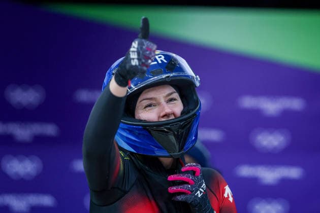 Olympische Winterspiele Milano Cortina 2026 Bob Monobob Frauen am 16.02.2026 im Cortina Sliding Centre in Cortina d™Ampezzo Laura Nolte ( Deutschland ) *** Olympic Winter Games Milano Cortina 2026 Bobsleigh Monobob Women on 16 02 2026 at the Cortina Sliding Center in Cortina d™Ampezzo Laura Nolte Germany xMSx
