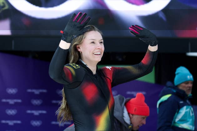 Olympische Winterspiele Milano Cortina 2026 Bob Monobob Frauen am 16.02.2026 im Cortina Sliding Centre in Cortina d™Ampezzo Laura Nolte ( Deutschland ) *** Olympic Winter Games Milano Cortina 2026 Bobsleigh Monobob Women on 16 02 2026 at the Cortina Sliding Center in Cortina d™Ampezzo Laura Nolte Germany xMSx