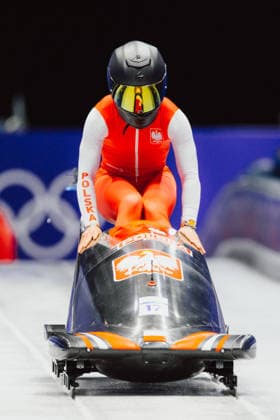 OLYMPICS - Winter Olympic Games, Olympische Spiele, Olympia, OS Milano Cortina 2026 CORTINA D AMPEZZO,ITALY,16.FEB.26 - OLYMPICS, BOBSLEIGH - Winter Olympic Games Milano Cortina 2026, monobob, women. Image shows Linda Weiszewski (POL).  GEPAxpictures xAlexanderxSolc