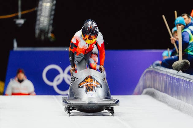 OLYMPICS - Winter Olympic Games, Olympische Spiele, Olympia, OS Milano Cortina 2026 CORTINA D AMPEZZO,ITALY,16.FEB.26 - OLYMPICS, BOBSLEIGH - Winter Olympic Games Milano Cortina 2026, monobob, women. Image shows Cynthia Appiah (CAN).  GEPAxpictures xAlexanderxSolc