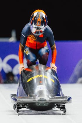 OLYMPICS - Winter Olympic Games, Olympische Spiele, Olympia, OS Milano Cortina 2026 CORTINA D AMPEZZO,ITALY,16.FEB.26 - OLYMPICS, BOBSLEIGH - Winter Olympic Games Milano Cortina 2026, monobob, women. Image shows Mingming Huai (CHN).  GEPAxpictures xAlexanderxSolc