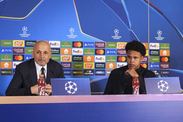 Juventus hold press conference, PK, Pressekonferenz ahead of Galatasaray clash in Istanbul ISTANBUL, TURKIYE – FEBRUARY 16: Juventus head coach Luciano Spalletti (L) and Juventus player Weston McKennie (R) attend a press conference at RAMS Park in Istanbul on February 16, 2026, ahead of their UEFA Champions League round of 16 play-off first leg match against Galatasaray. The Italian side will face the Turkish club away from home. Beyza Comert Anadolu Istanbul Turkey. Editorial use only. Please get in touch for any other usage.  Copyright: x2026xAnadoluxBeyzaxComertx
