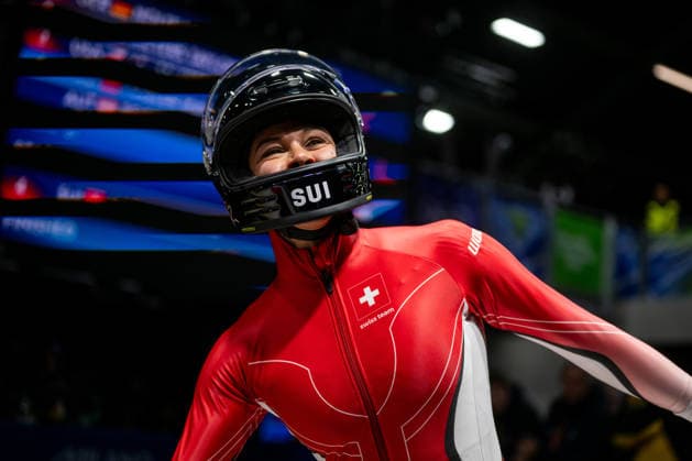 HASLER Melanie (Schweiz) im Ziel, ITA, Olympische Spiele Milano Cortina 2026, Olympia, Monobob Frauen, 16.02.2026 ITA, Olympische Spiele Milano Cortina 2026, Olympia, Monobob Frauen, 16.02.2026 Cortina d Ampezzo *** HASLER Melanie Switzerland at the finish, ITA, Olympic Games Milano Cortina 2026, Olympia, Monobob Women, 16 02 2026 ITA, Olympic Games Milano Cortina 2026, Olympia, Monobob Women, 16 02 2026 Cortina d Ampezzo Copyright: xEibner-Pressefoto Memmlerx EP_MMR