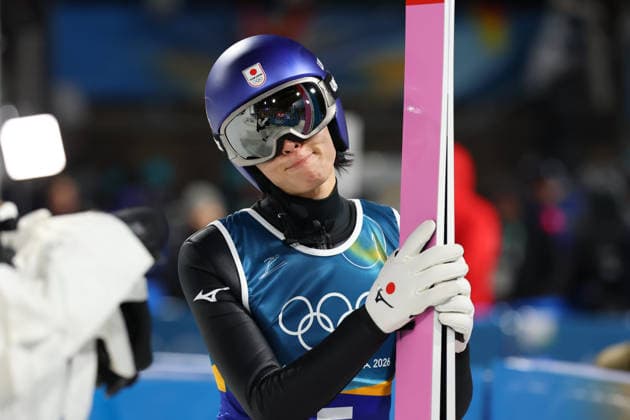 Ryoyu Kobayashi (JPN), FEBRUARY 16, 2026 - Ski jumping, Skispringen, Ski, nordisch : Men s Super Team during the Milano Cortina 2026 Olympic Winter games, Winterspiele,Spiele, Summer games at Predazzo Ski Jumping Stadium in Predazzo, Italy. Noxthirdxpartyxsales  aflo_320136331