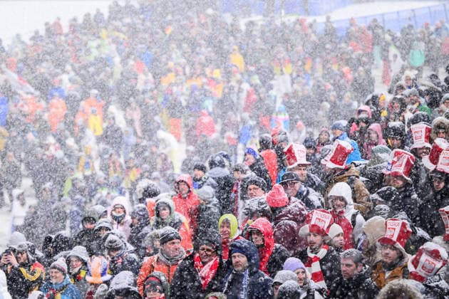260216 Heavy snow during the men s super team large hill skiing jumping third round during day 10 of the 2026 Winter Olympics on February 16, 2026 in Predazzo. Photo: Maxim Thore BILDBYRAN kod MT MT0989 skidor cross-country skiing langrenn Olympic Games, Olympische Spiele, Olympia, OS olympics winter olympics os ol olympiska spel vinter-os olympiske leker milano cortina 2026 milan cortina 2026 milano cortina 2026 olympic games milano cortina 2026 winter olympic games milano cortina-os milano cortina-ol vinter-ol 10 bbeng *** 260216 Heavy snow during the men s super team large hill skiing jumping third round during day 10 of the 2026 Winter Olympics on February 16, 2026 in Predazzo Photo Maxim Thore BILDBYRAN kod MT MT0989 skidor cross country skiing langrenn olympic games olympics winter olympics os ol olympiska spel vinter os olympiske leker milano cortina 2026 milan cortina 2026 milano cortina 2026 olympic games milano cortina 2026 winter olympic games milano cortina os milano cortina ol vinter ol 10 bbeng  Copyright: MAXIMxTHORE BB260216MT013