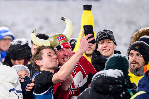 260216 Kristoffer Eriksen Sundal of Norway celebrates after the men s super team large hill skiing jumping third round during day 10 of the 2026 Winter Olympics on February 16, 2026 in Predazzo. Photo: Maxim Thore BILDBYRAN kod MT MT0989 skidor cross-country skiing langrenn Olympic Games, Olympische Spiele, Olympia, OS olympics winter olympics os ol olympiska spel vinter-os olympiske leker milano cortina 2026 milan cortina 2026 milano cortina 2026 olympic games milano cortina 2026 winter olympic games milano cortina-os milano cortina-ol vinter-ol 10 bbeng *** 260216 Kristoffer Eriksen Sundal of Norway celebrates after the men s super team large hill skiing jumping third round during day 10 of the 2026 Winter Olympics on February 16, 2026 in Predazzo Photo Maxim Thore BILDBYRAN kod MT MT0989 skidor cross country skiing langrenn olympic games olympics winter olympics os ol olympiska spel vinter os olympiske leker milano cortina 2026 milan cortina 2026 milano cortina 2026 olympic games milano cortina 2026 winter olympic games milano cortina os milano cortina ol vinter ol 10 bbeng  Copyright: MAXIMxTHORE BB260216MT016