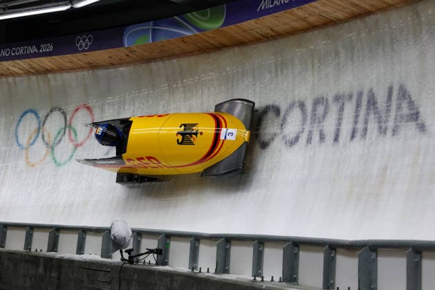 Lisa Buckwitz from Germany, competes during the Olympic Winter games, Winterspiele,Spiele, Summer games Milano-Cortina 2026, Bobsleigh Women s Monobob, Gold Medal race on February 16, 2026 at Cortina Sliding Center in Cortina d Ampezzo, Italy.  Copyright: xLucianoxMariaxBisi IPAxSportx xipa-agency.netx xx IPA_71618890 IPA_Agency_IPA71618890