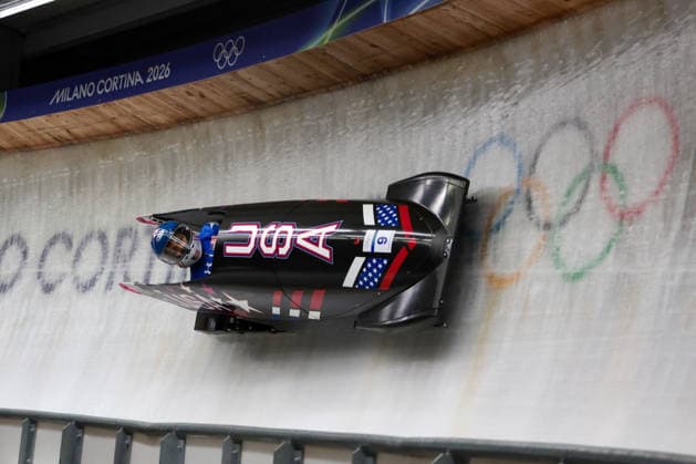 Kaysha Love from United States, competes during the Olympic Winter games, Winterspiele,Spiele, Summer games Milano-Cortina 2026, Bobsleigh Women s Monobob, Gold Medal race on February 16, 2026 at Cortina Sliding Center in Cortina d Ampezzo, Italy.  Copyright: xLucianoxMariaxBisi IPAxSportx xipa-agency.netx xx IPA_71618942 IPA_Agency_IPA71618942