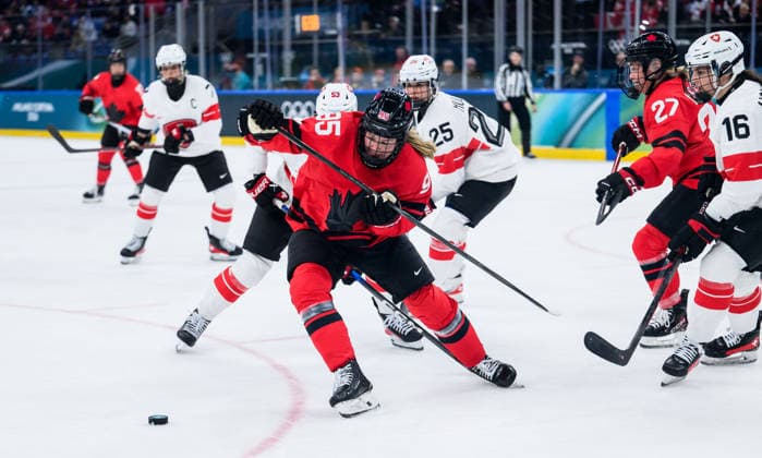260216 Daryl Watts of Canada in the women s Ice hockey, Eishockey semifinal between Canada and Switzerland during day 10 of the 2026 Winter Olympics on February 16, 2026 in Milan. Photo: Emma Wallskog BILDBYRAN kod EW EW0639 ishockey ice hockey Olympic Games, Olympische Spiele, Olympia, OS olympics winter olympics os ol olympiska spel vinter-os olympiske leker milano cortina 2026 milan cortina 2026 milano cortina 2026 olympic games milano cortina 2026 winter olympic games milano cortina-os milano cortina-ol vinter-ol 10 bbeng kanada canada schweiz switzerland dam semifinal *** 260216 Daryl Watts of Canada in the women s ice hockey semifinal between Canada and Switzerland during day 10 of the 2026 Winter Olympics on February 16, 2026 in Milan Photo Emma Wallskog BILDBYRAN kod EW EW0639 ishockey ice hockey olympic games olympics winter olympics os ol olympiska spel vinter os olympiske leker milano cortina 2026 milan cortina 2026 milano cortina 2026 olympic games milano cortina 2026 winter olympic games milano cortina os milano cortina ol vinter ol 10 bbeng kanada canada schweiz switzerland dam semifinal  Copyright: EMMAxWALLSKOG BB260216EW090