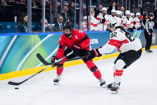 260216 Renata Fast of Canada and Alessia Baechler of Switzerland in the women s Ice hockey, Eishockey semifinal between Canada and Switzerland during day 10 of the 2026 Winter Olympics on February 16, 2026 in Milan. Photo: Emma Wallskog BILDBYRAN kod EW EW0639 ishockey ice hockey Olympic Games, Olympische Spiele, Olympia, OS olympics winter olympics os ol olympiska spel vinter-os olympiske leker milano cortina 2026 milan cortina 2026 milano cortina 2026 olympic games milano cortina 2026 winter olympic games milano cortina-os milano cortina-ol vinter-ol 10 bbeng kanada canada schweiz switzerland dam semifinal *** 260216 Renata Fast of Canada and Alessia Baechler of Switzerland in the women s ice hockey semifinal between Canada and Switzerland during day 10 of the 2026 Winter Olympics on February 16, 2026 in Milan Photo Emma Wallskog BILDBYRAN kod EW EW0639 ishockey ice hockey olympic games olympics winter olympics os ol olympiska spel vinter os olympiske leker milano cortina 2026 milan cortina 2026 milano cortina 2026 olympic games milano cortina 2026 winter olympic games milano cortina os milano cortina ol vinter ol 10 bbeng kanada canada schweiz switzerland dam semifinal  Copyright: EMMAxWALLSKOG BB260216EW091