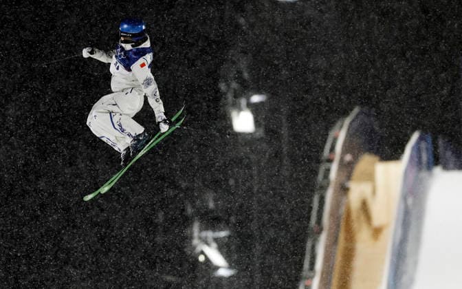 (260216) -- LIVIGNO, Feb. 16, 2026 -- Gu Ailing of China competes during the freestyle skiing women s freeski big air final at the Milan-Cortina 2026 Olympic Winter games, Winterspiele,Spiele, Summer games in Livigno, Italy, Feb. 16, 2026. ) (MICO2026)ITALY-LIVIGNO-OLYMPIC WINTER GAMES-FREESTYLE SKIING-WOMEN S BIG AIR-FINAL WangxPeng 