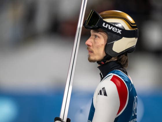 OLYMPICS - Winter Olympic Games, Olympische Spiele, Olympia, OS Milano Cortina 2026 PREDAZZO,ITALY,16.FEB.26 - OLYMPICS, Ski jumping, Skispringen, Ski, nordisch - Winter Olympic Games Milano Cortina 2026, large hill, Super Team, men. Image shows Johann Andre Forfang (NOR).  GEPAxpictures xOliverxLerch