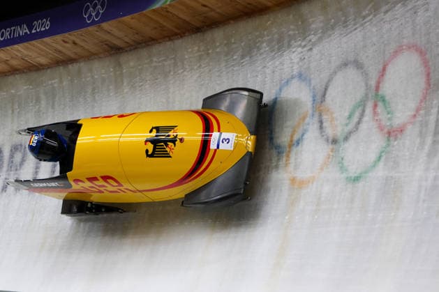 GIOCHI OLIMPICI - Olimpiadi Invernali Milano-Cortina 2026 - Bobsleigh Women s Lisa Buckwitz from Germany competes during the Olympic Winter games, Winterspiele,Spiele, Summer games Milano-Cortina 2026, Bobsleigh Women s Monobob, Gold Medal race on February 16, 2026 at Cortina Sliding Center in Cortina d Ampezzo, Italy. Cortina D Ampezzo Italy  Copyright: xIPAxSport ABACAx