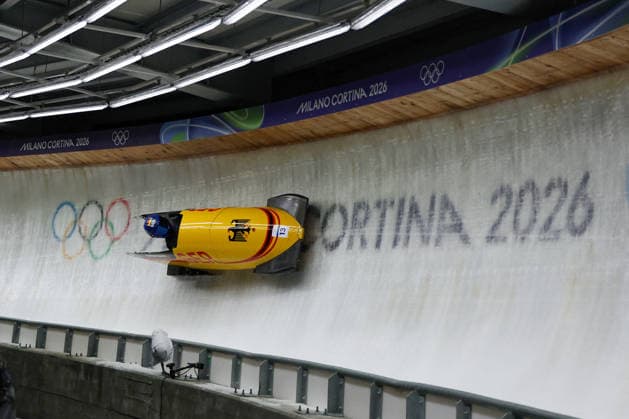 GIOCHI OLIMPICI - Olimpiadi Invernali Milano-Cortina 2026 - Bobsleigh Women s Kim Kalicki from Germany, competes during the Olympic Winter games, Winterspiele,Spiele, Summer games Milano-Cortina 2026, Bobsleigh Women s Monobob, Gold Medal race on February 16, 2026 at Cortina Sliding Center in Cortina d Ampezzo, Italy. Cortina D Ampezzo Italy  Copyright: xIPAxSport ABACAx