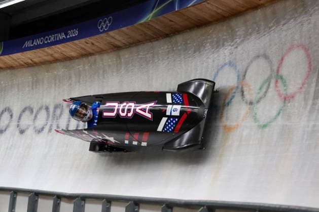 GIOCHI OLIMPICI - Olimpiadi Invernali Milano-Cortina 2026 - Bobsleigh Women s Kaysha Love from United States, competes during the Olympic Winter games, Winterspiele,Spiele, Summer games Milano-Cortina 2026, Bobsleigh Women s Monobob, Gold Medal race on February 16, 2026 at Cortina Sliding Center in Cortina d Ampezzo, Italy. Cortina D Ampezzo Italy  Copyright: xIPAxSport ABACAx
