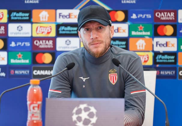 La Turbie, France - February 16, 2026: UEFA Champions League 2025 26 - AS Monaco - Paris Saint Germain PSG press conference, PK, Pressekonferenz with Head Coach Sebastien Pocognoli. UEFA Champions League 2025 26: AS Monaco vs. PSG Paris