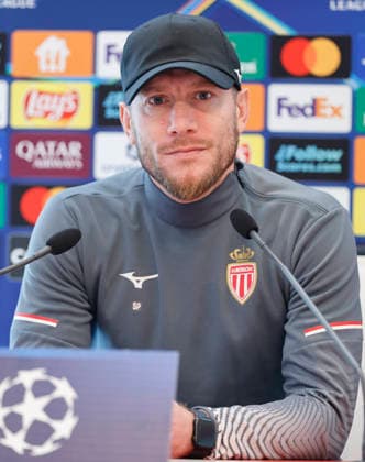 La Turbie, France - February 16, 2026: UEFA Champions League 2025 26 - AS Monaco - Paris Saint Germain PSG press conference, PK, Pressekonferenz with Head Coach Sebastien Pocognoli. UEFA Champions League 2025 26: AS Monaco vs. PSG Paris
