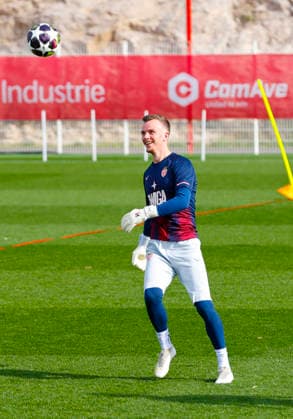 La Turbie, France - February 16, 2026: UEFA Champions League 2025 26 - AS Monaco - Paris Saint Germain PSG Training Session with swiss german Goal Keeper Philipp Köhn Koehn UEFA Champions League 2025 26: AS Monaco vs. PSG Paris
