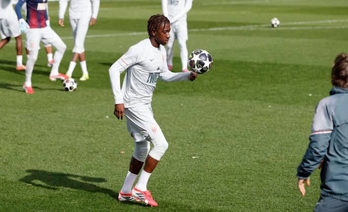 La Turbie, France - February 16, 2026: UEFA Champions League 2025 26 - AS Monaco - Paris Saint Germain PSG Training Session with Mamadou Coulibaly UEFA Champions League 2025 26: AS Monaco vs. PSG Paris