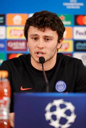 La Turbie, France - February 16, 2026: UEFA Champions League 2025 26 - AS Monaco - Paris Saint Germain PSG press conference, PK, Pressekonferenz with Joao Pedro Goncalves Neves (PSG) UEFA Champions League 2025 26: AS Monaco vs. PSG Paris