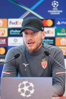 La Turbie, France - February 16, 2026: UEFA Champions League 2025 26 - AS Monaco - Paris Saint Germain PSG press conference, PK, Pressekonferenz with Head Coach Sebastien Pocognoli. UEFA Champions League 2025 26: AS Monaco vs. PSG Paris