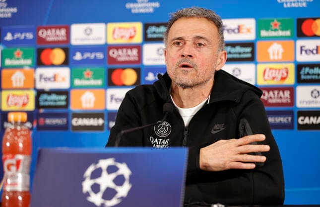 La Turbie, France - February 16, 2026: UEFA Champions League 2025 26 - AS Monaco - Paris Saint Germain PSG press conference, PK, Pressekonferenz with PSG Head Coach Luis Enrique UEFA Champions League 2025 26: AS Monaco vs. PSG Paris
