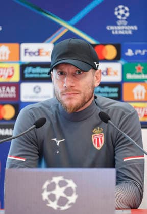 La Turbie, France - February 16, 2026: UEFA Champions League 2025 26 - AS Monaco - Paris Saint Germain PSG press conference, PK, Pressekonferenz with Head Coach Sebastien Pocognoli. UEFA Champions League 2025 26: AS Monaco vs. PSG Paris